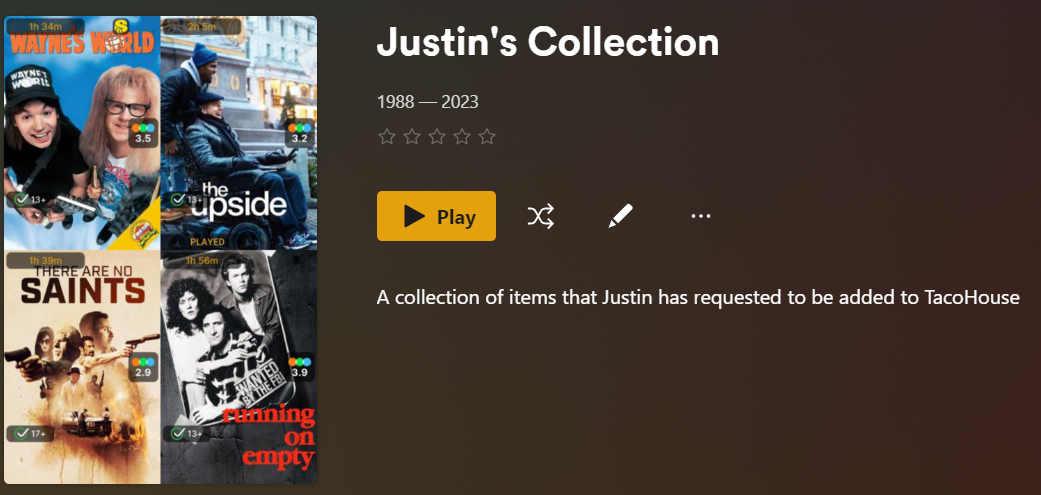 Plex collection example